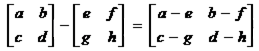 2x2 juzhen Subtraction Formula